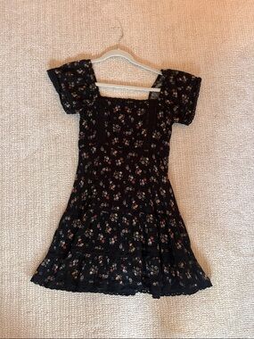 Black Floral American Eagle Dress